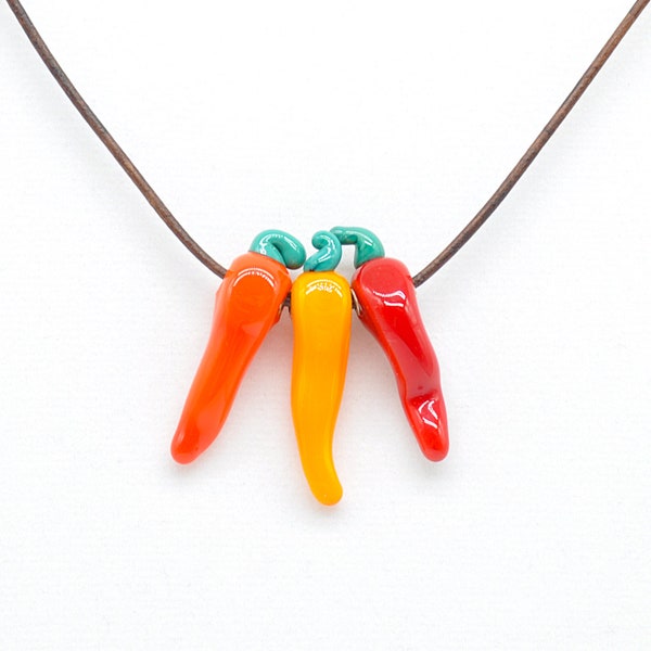 Piments (Collier) - Verre Façonné à la Flamme