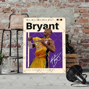 Kobe Bryant Poster, Basketball Print, Sports, Wall Décor, NBA Poster, Bedroom Décor, Office Décor, LA Lakers- Digital Print