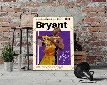 Kobe Bryant Poster, Basketball Print, Sports, Wall Décor, NBA Poster, Bedroom Décor, Office Décor, LA Lakers- Digital Print