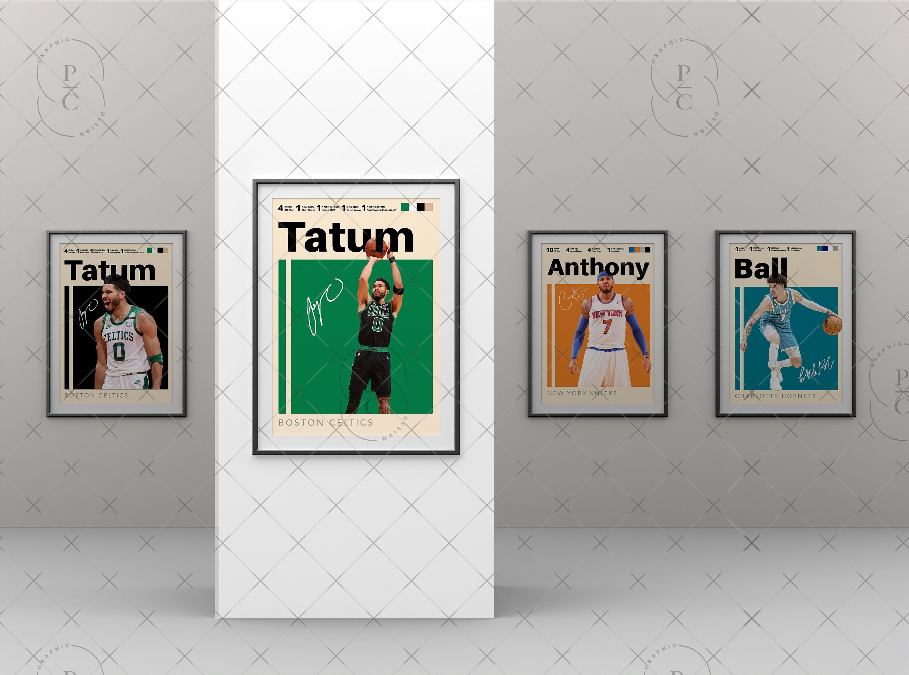 Jayson Tatum Poster, Basketball Print, Sports, Wall Décor, NBA Poster