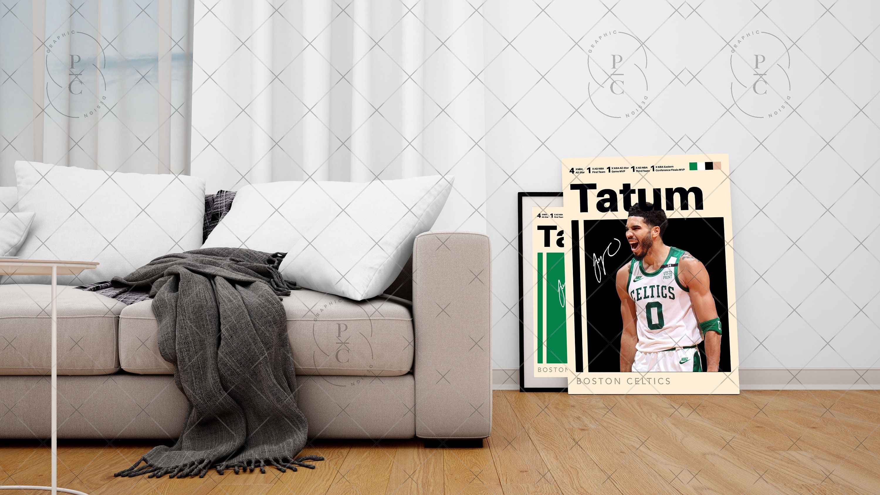 Jayson Tatum Poster, Basketball Print, Sports, Wall Décor, NBA Poster