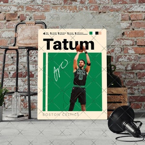 Jayson Tatum Poster, Basketball Print, Sports, Wall Décor, NBA Poster, Bedroom Décor, Office Décor, Boston Celtics- Digital Print
