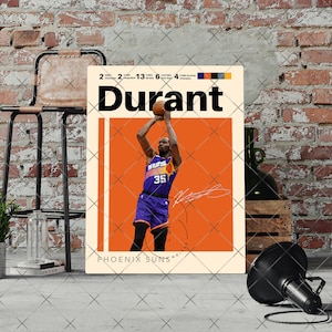 Kevin Durant Poster, Basketball Print, Sports, Wall Décor, NBA Poster, Bedroom Décor, Office Décor, Phoenix Suns- Digital Print
