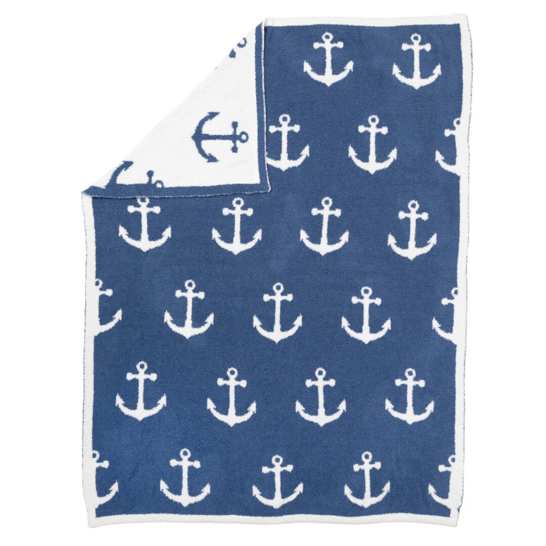 Anchor Throw Blanket Unbelievably Soft Reversible & Lightweight the Most Comfortable Blanket