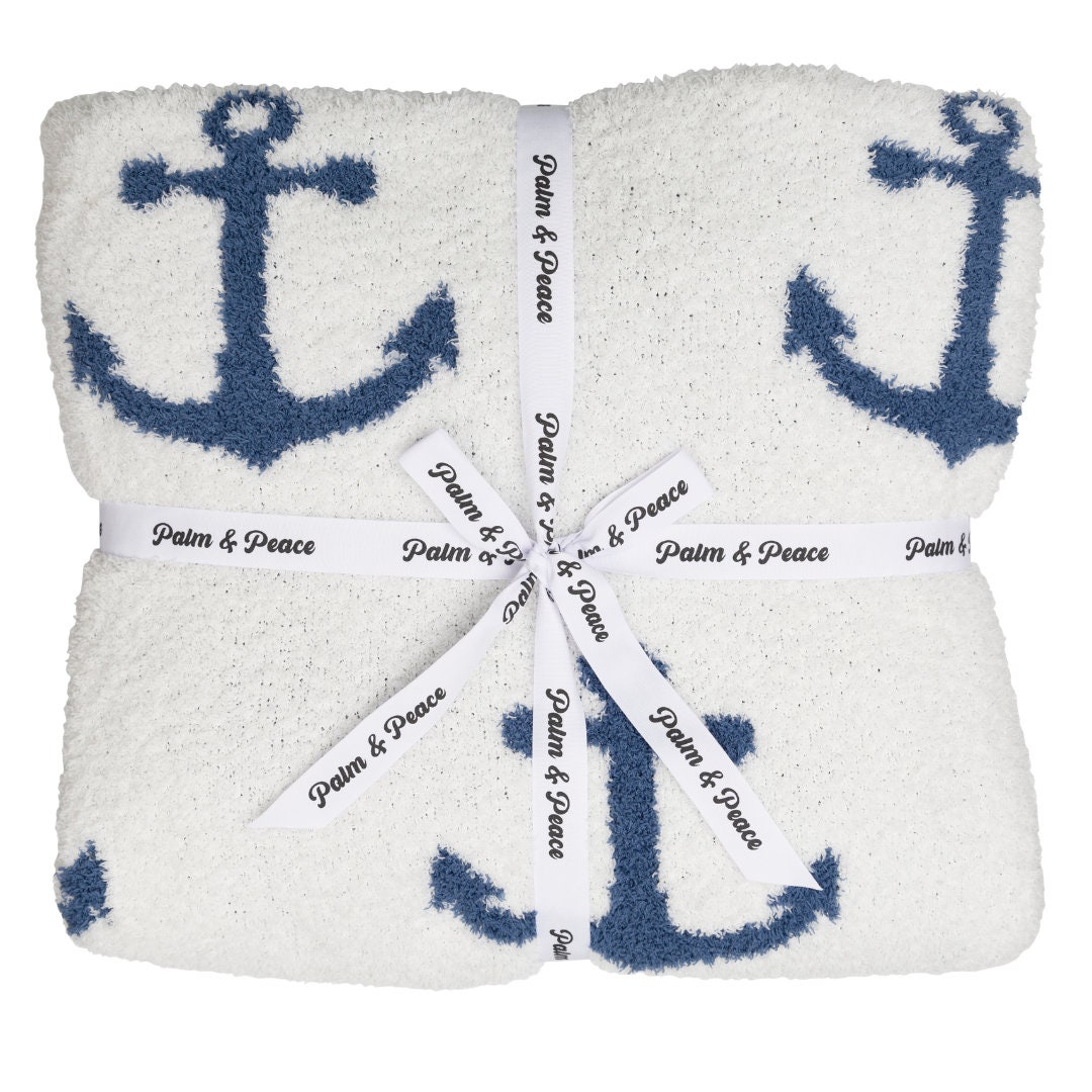 Anchor Throw Blanket Unbelievably Soft Reversible & Lightweight the Most Comfortable Blanket