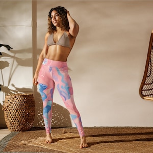 Cotton Candy Yoga Leggings-Premium Yoga Leggings-leggings for women-Comfortable Yoga Pants