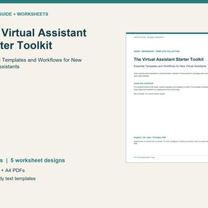 The Virtual Assistant Starter Toolkit | Printable Guide & Worksheets