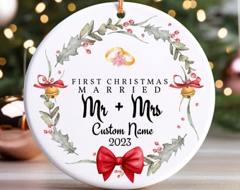 Personalized First Christmas Married, First Christmas Married, Our First Christmas Married Ornament, First married Christmas ornament