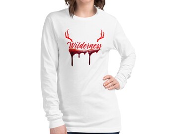 Wilderness Langarmshirt Blutrot