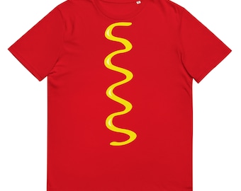 Hotdog Minimalistisches Senf T-Shirt