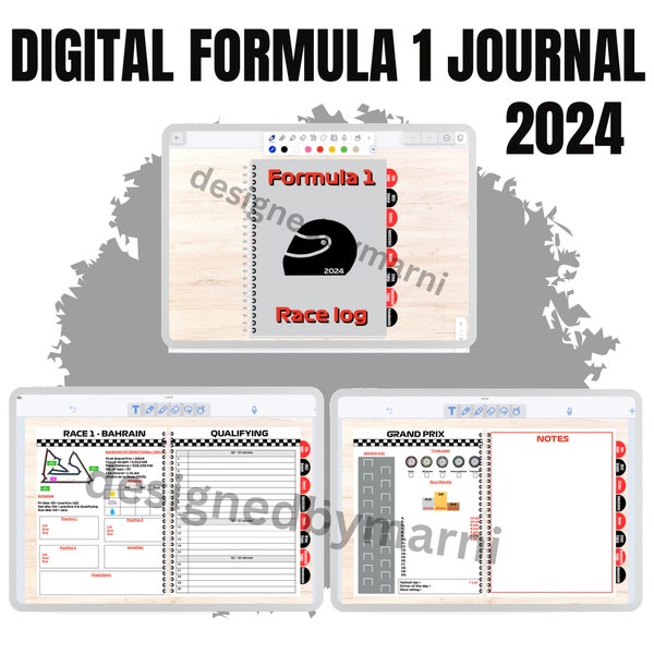 2023 Digital Formula 1 journal | formula 1 season tracker | formula 1 race log | f1 |