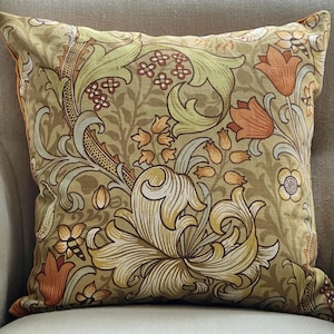 Cushion Cover in &quot;Golden Lily&quot; by William Morris