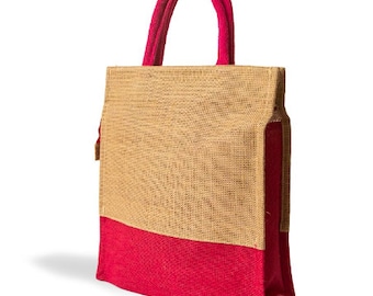 2 color handmade Jute bags - Eco Friendly/Reusable/Sustainable Gift Bag
