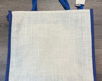 Jute Burlap Large Tote Bag | Eco Friendly Reusable Shopping, Grocery & Gift Bag. Available in different colors
