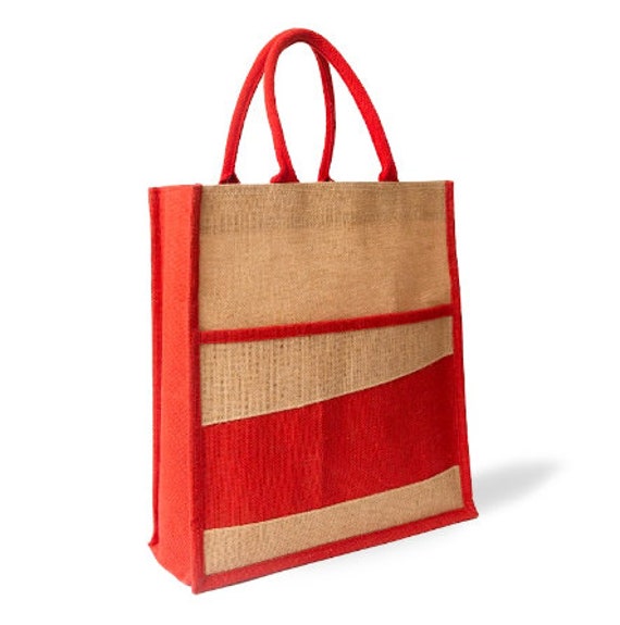 Eco Friendly Reusable Hand Made Large Jute Tote Bag Sustainable
