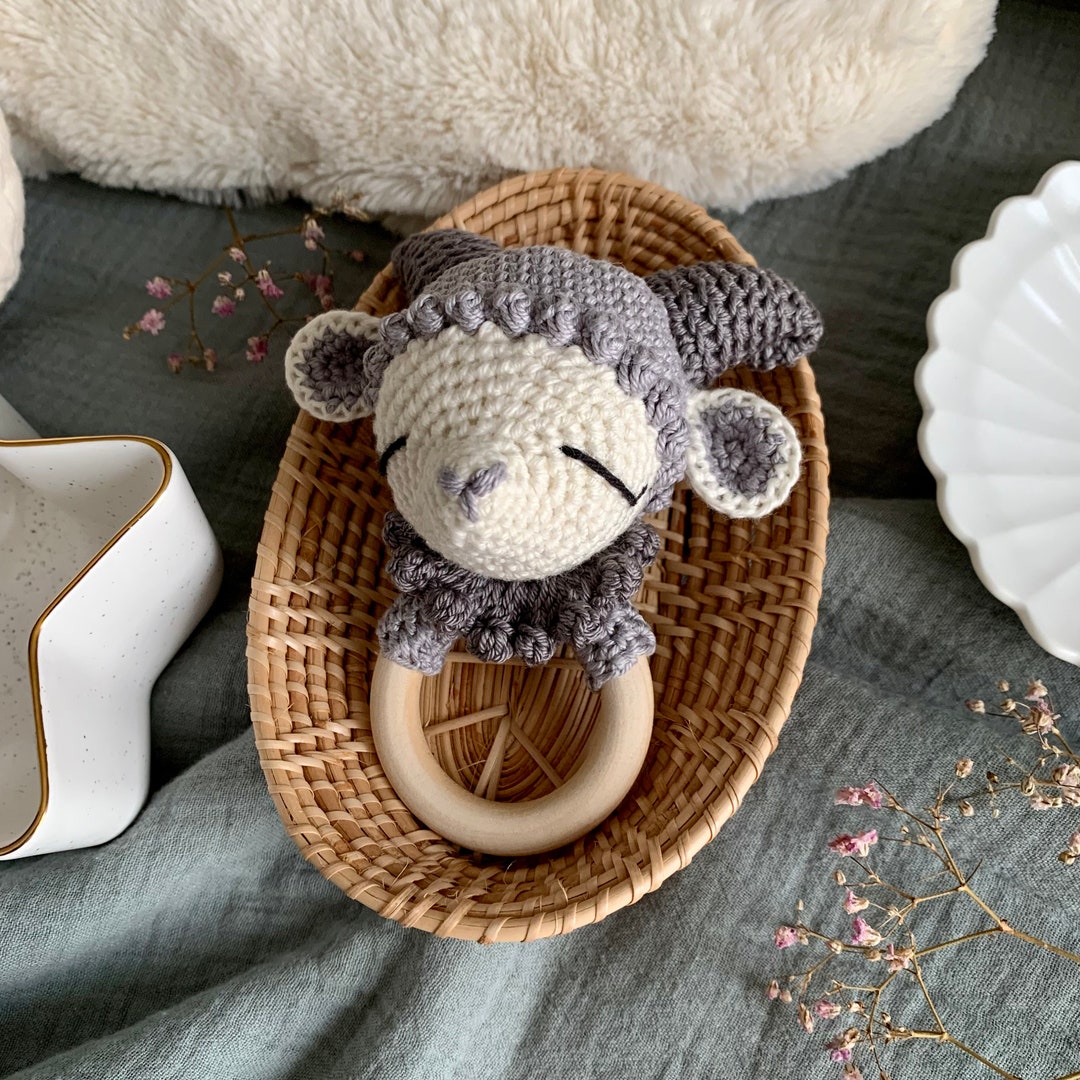 My Little White Sheep Maout Handmade Rattle in France Etsy