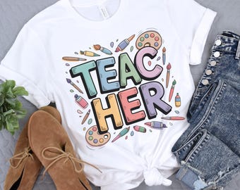 Art Teacher Shirt, Teacher Gift, Intermediate Teacher, Kindergarden Teacher Shirt, Gift for Teacher, Teacher Life Shirt, Teacher Grad Gift