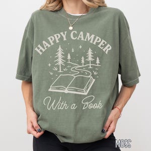 Camping Retreat Book Lover Shirt, Nature Reader Shirt, Book Bachelorette Gift, Weekend Reading Tee, Bookish Gift, Book Nerd Shirt, Bookworm