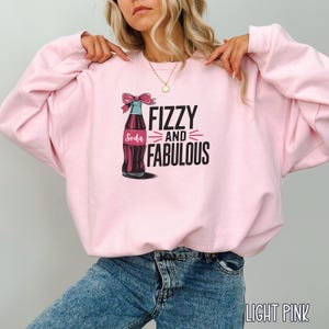 Funny Soda Lover Sweater, Gift for Soda Drinker, Funny Pop Shirt, Coquette Pink Bow Shirt, Cute Pink Soda Shirt, Aesthetic Girly Sweatshirt