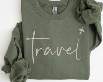 Travel Sweater, Gift for Travel Lover, Vacation Mode Sweatshirt, Cute Airplane Sweatshirt, World Traveler Gift, Adventure Lover Crewneck