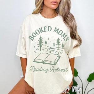 Book Mom Reading Retreat Book Lover Shirt, Nature Mom Reader Shirt, Book Bachelorette Gift, Weekend Reading Tee, Bookish Mom Getaway Gift