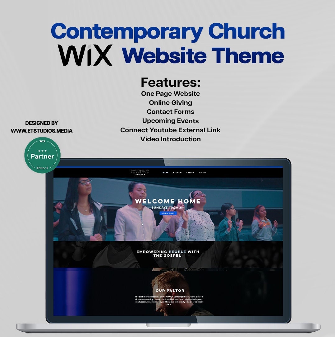 Wix Church Website Template Etsy Wix Church Website Template Etsy