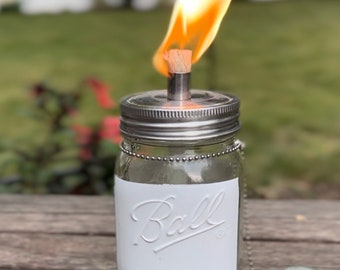 The Jillie Jar Tabletop Tiki Torch | Tiki Torch | Oil Lamp