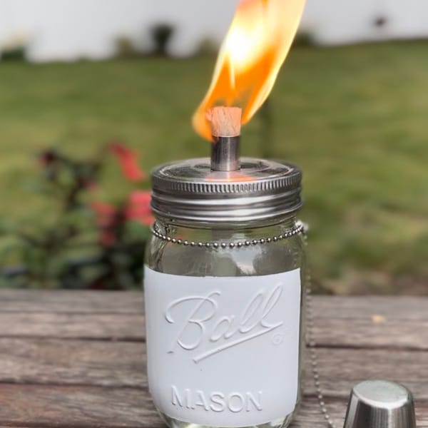 The Jillie Jar Tabletop Tiki Torch | Tiki Torch | Oil Lamp