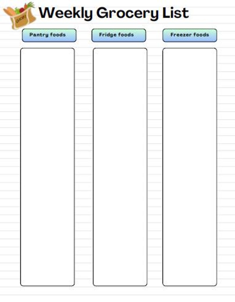 Printable Weekly Dinner Menu Planner | Family Meal Prep, Grocery List ...
