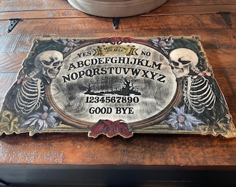 Real Wood Spirit Board  Mystifying Oracle – Handmade Gothic Halloween Gift – 15&quot;x20&quot;