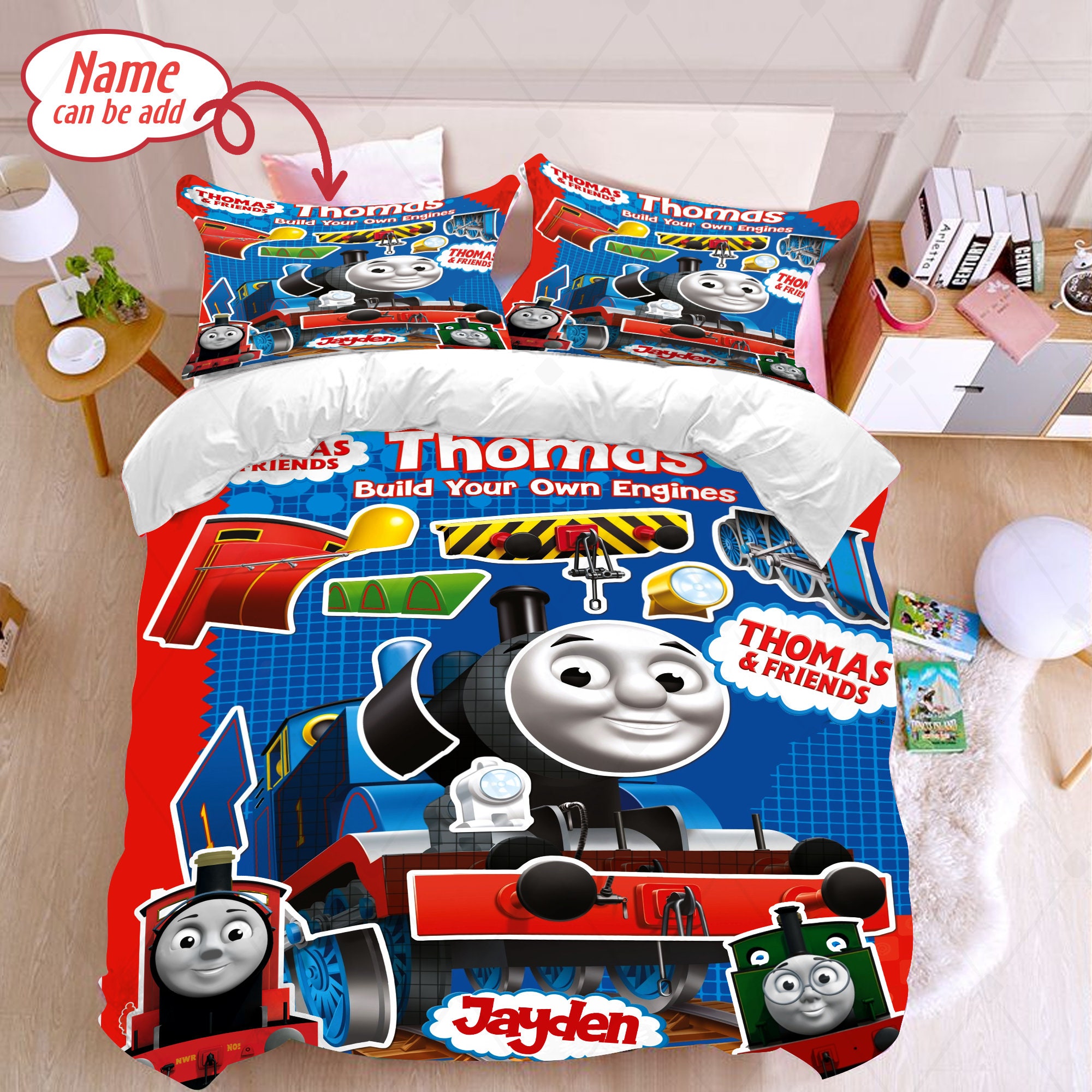 Personalized Thomas the Train Bedding Set Personalized Thomas Etsy