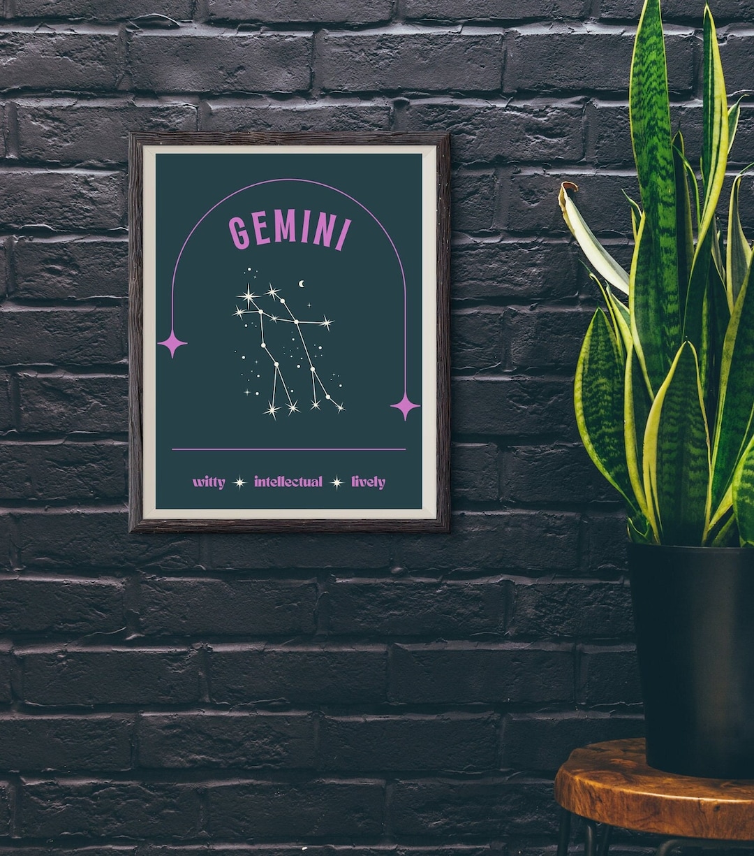 Gemini Constellation Matte Poster | the Zodiac Home Prints | Colorful ...