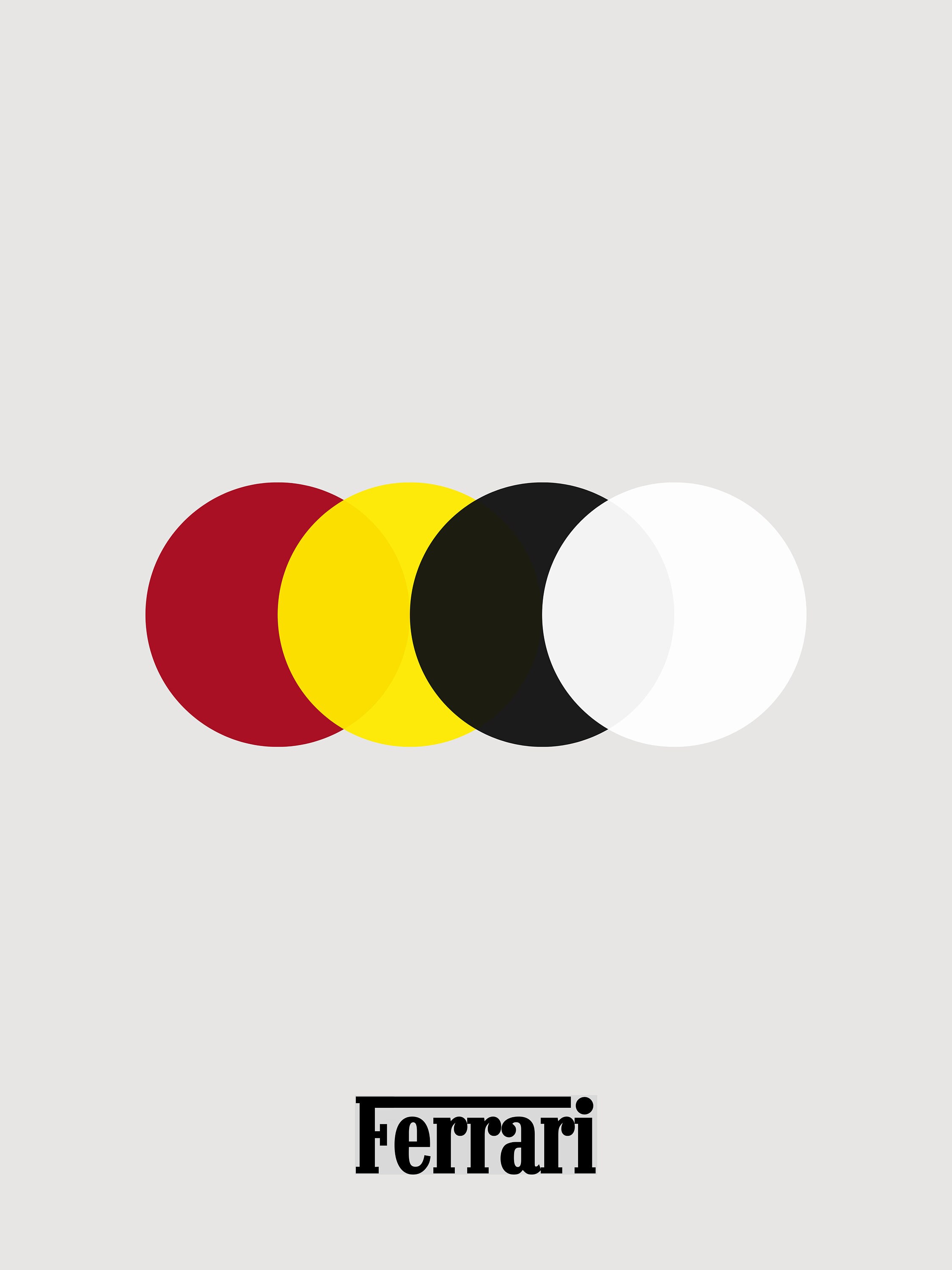 Ferrari Minimalist Livery Colors Geometric Horizontal Formula 1 Matte