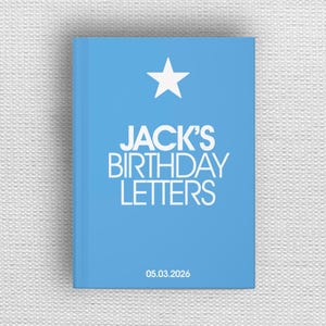 Personalized Birthday Letters Journal - Custom Hard Cover, Gift for Kids, Memory Book, Keepsake, Writing Diary