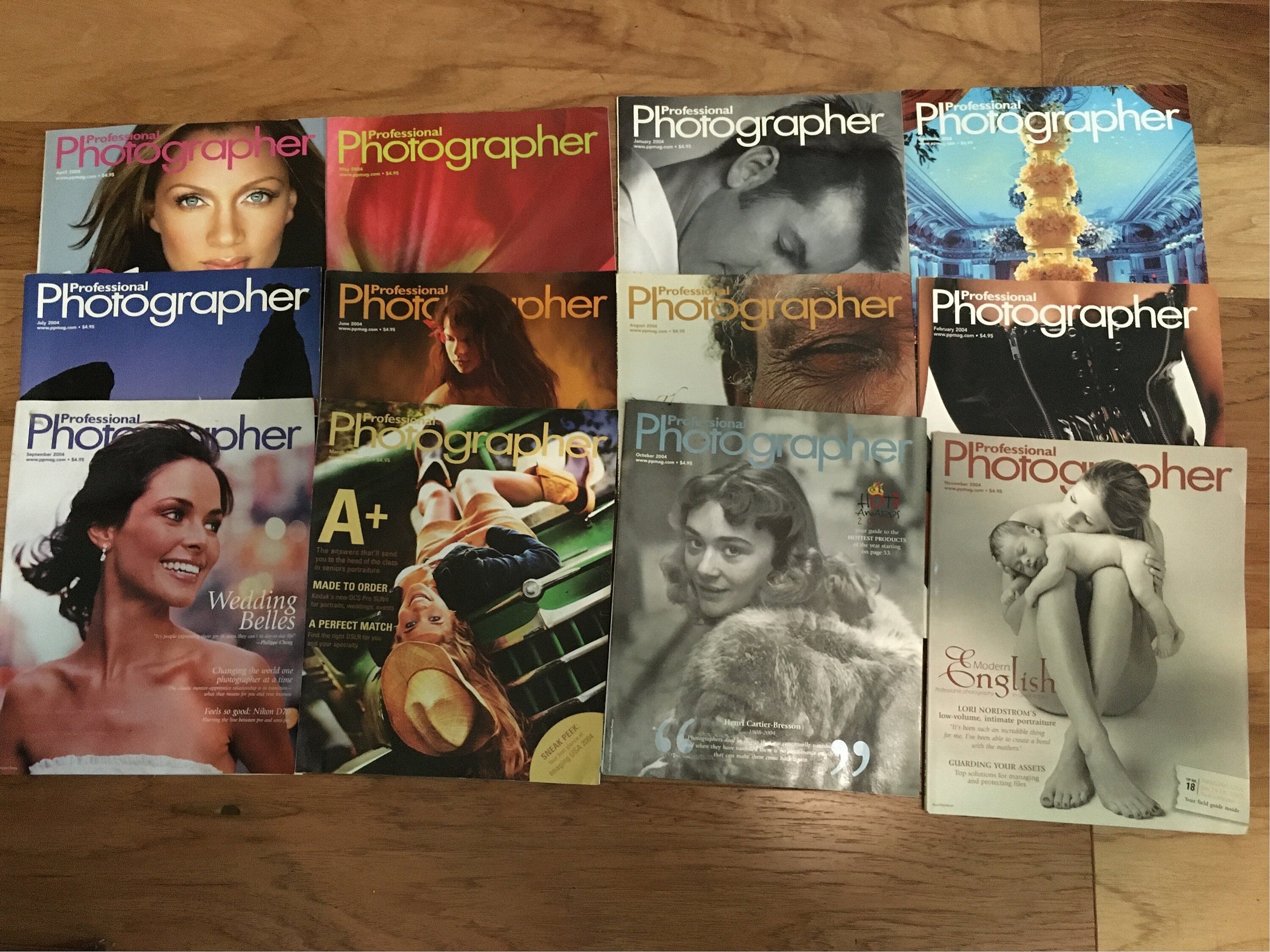 12 Professional Photographer Magazines 2004 -- How To for the Pro Photographer