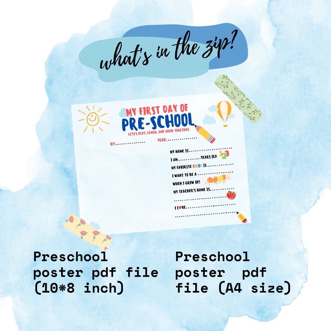 Preeschool Handprint Pre-k Handprint Back to School - Etsy