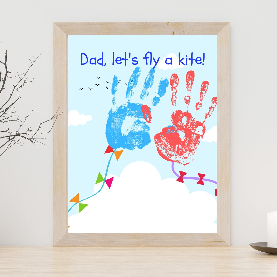 Kite Handprint Handprint Art Handprint for Father Handprint Etsy