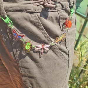 CRITTERS // Bugs Insekten Gürtelkette, Accessoire für Taschen, Hosen und andere