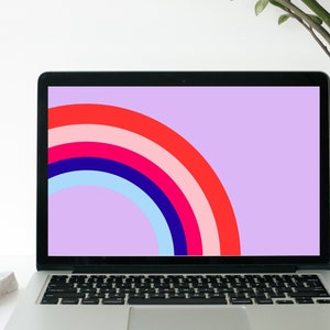 Laptop wallpaper Lilac rainbow desktop wallpaper Laptop wallpaper Laptop background iMac wallpaper.