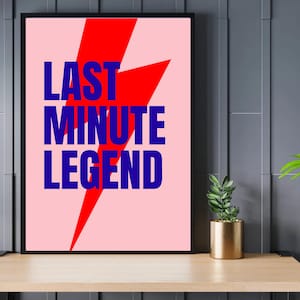 A3 Last Minute Legend Neurodivergent Art Print - Neurodivergent Poster - Autism Awareness - Neurodiversity Art - ADHD Art.