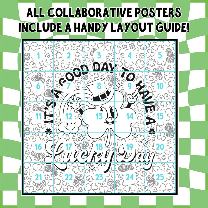 St. Patrick's Day Activity Printable Collaborative Poster + Coloring ...