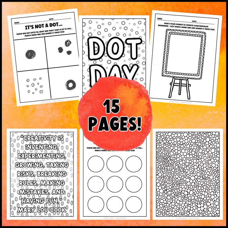 International Dot Day Make Your Mark Creativity Coloring Activities ...