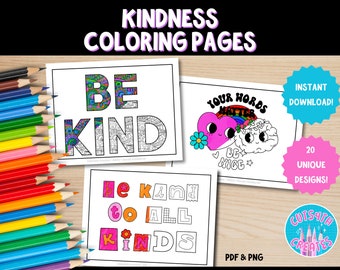 Desenhos para colorir de bondade | Seja gentil com todos os tipos | Desenhos para colorir elementares | Dia Mundial da Gentileza | Cotações | Coloração de conselheiro | Coloração SEL