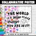 Collaborative Coloring Poster for the Classroom | STEM Poster Art ...