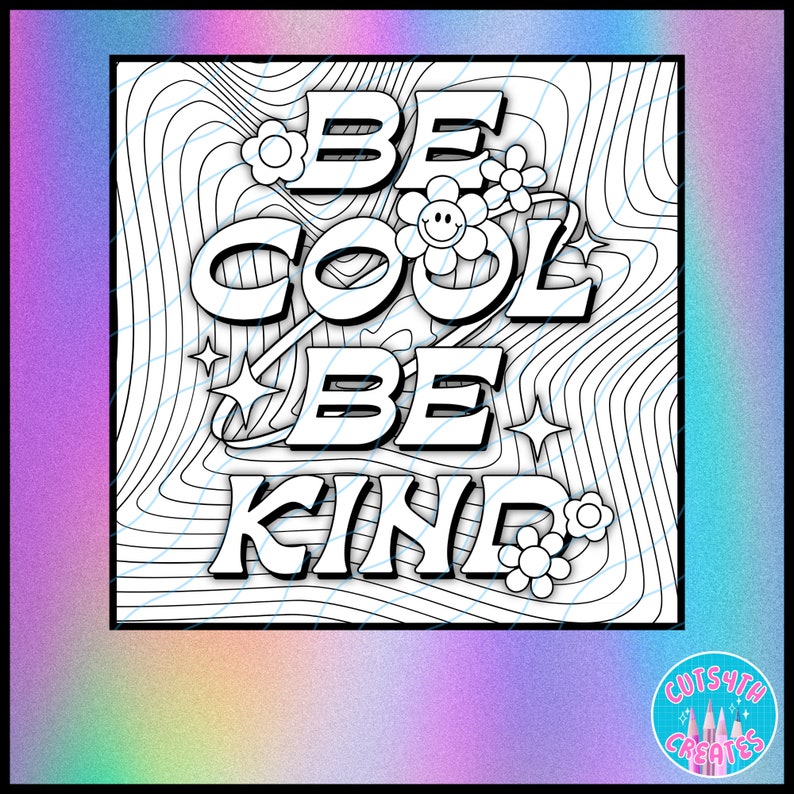 Collaborative Coloring Poster | World Kindness Day | Be COOL Be KIND ...