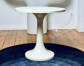 SPACE AGE // Table d'appoint tulipe en plastique vintage des années 70 // Design Pop Art