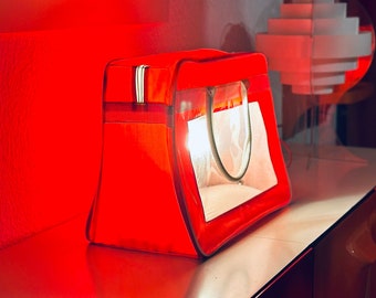 POP ART // 70s vintage vinyl bag lamp // unique art object