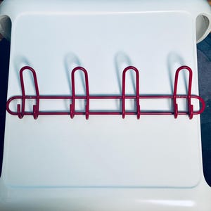POP ART // 80s Vintage red metal Memphis clothes rack // Post Modern wardrobe