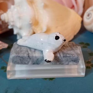 Mini polymer clay seal pup