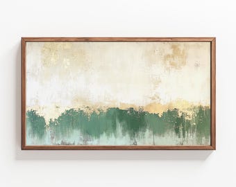 Abstract Beige & Green Texture Art for Samsung Frame TV (Digital Download)
